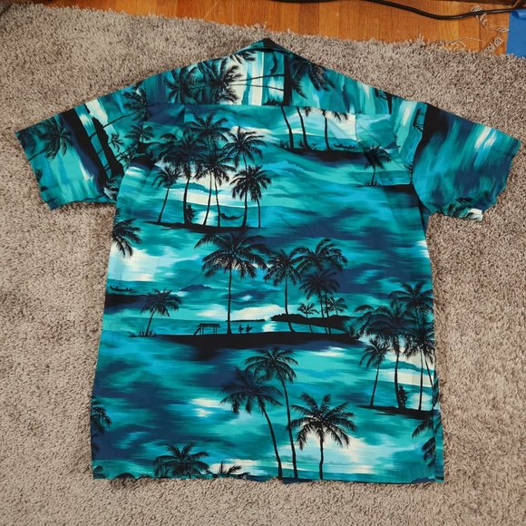 RJC Hawaiian Button Shirt Mens Medium Short Sleeve Pocket Aloha Made in USA - Picture 2 of 10